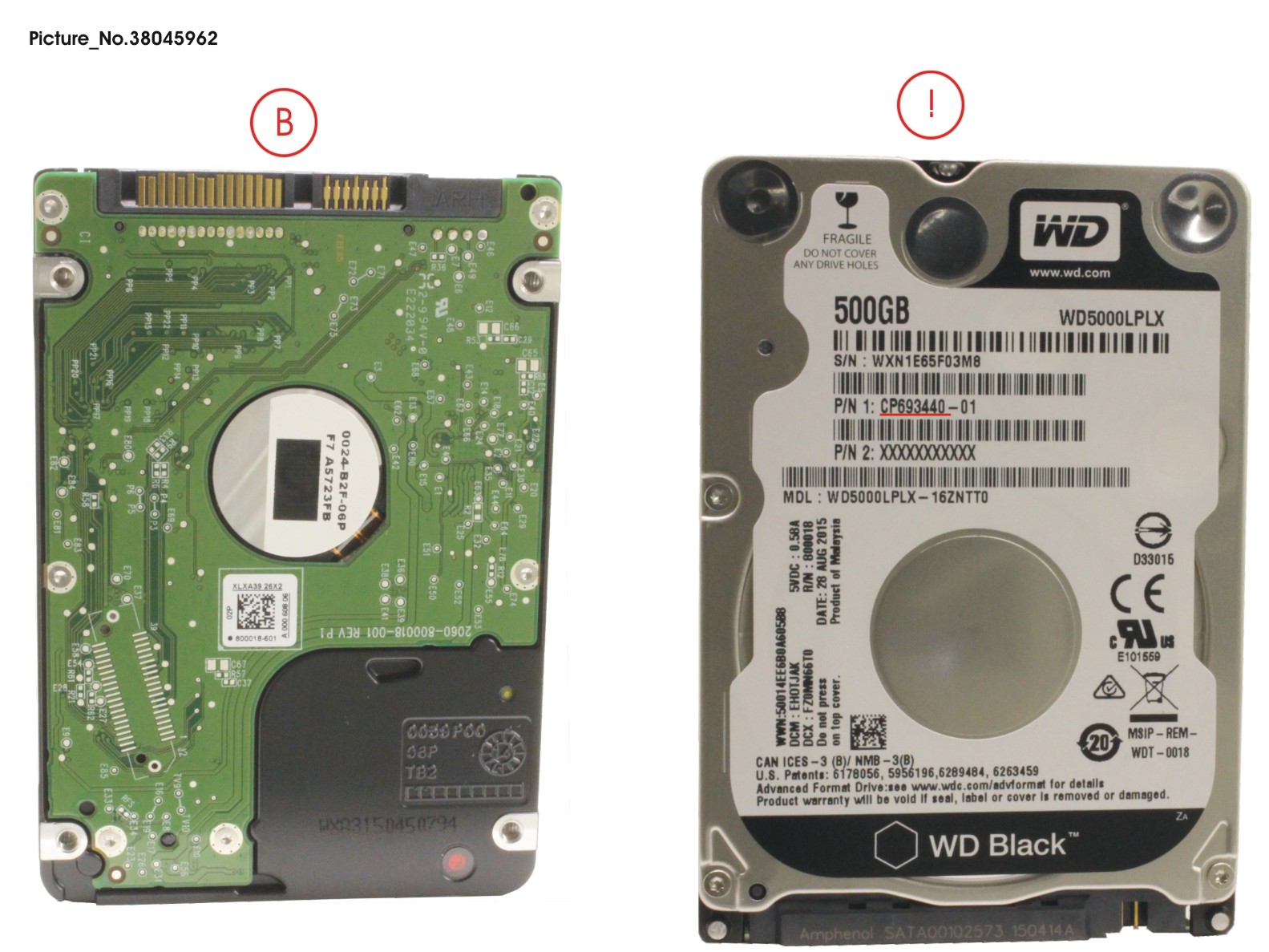 HDD 500GB SATA2-5 S3 7,2K/WD 4K-AF(7MM)