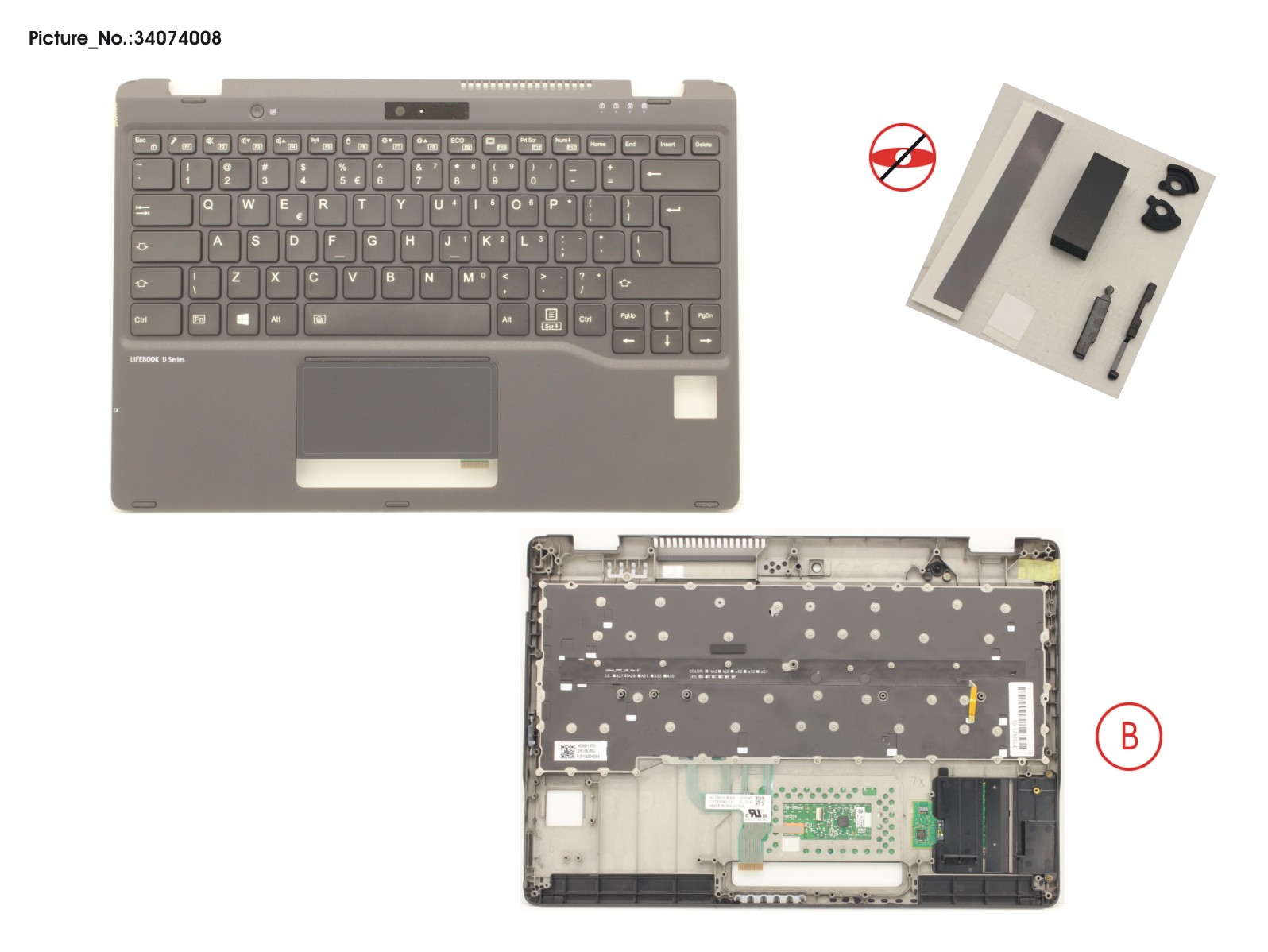 UPPER ASSY INCL. KEYB US FOR PV UPPER ASSY INCL. KEYB US FOR PV
