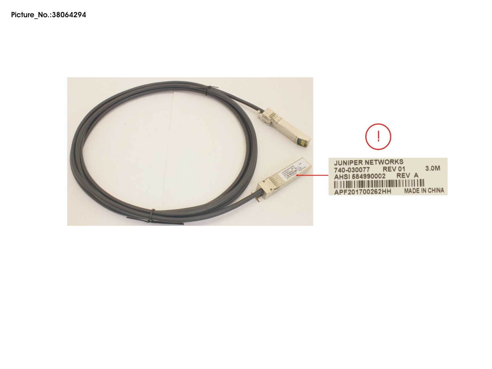 10G DIRECT ATTACHED CABLE(TWINAX 3M, 1PA