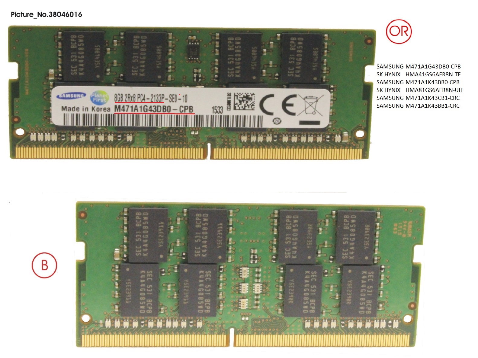 MEMORY 8GB DDR4-2133