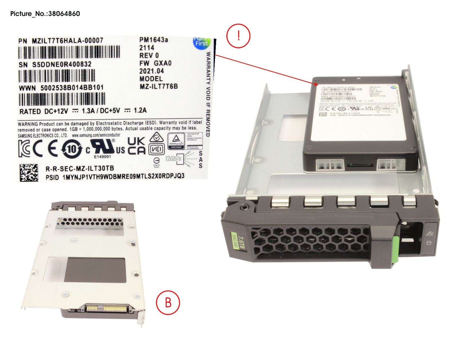 SSD SAS 12G 7.68TB READ-INT. 3.5 H-P