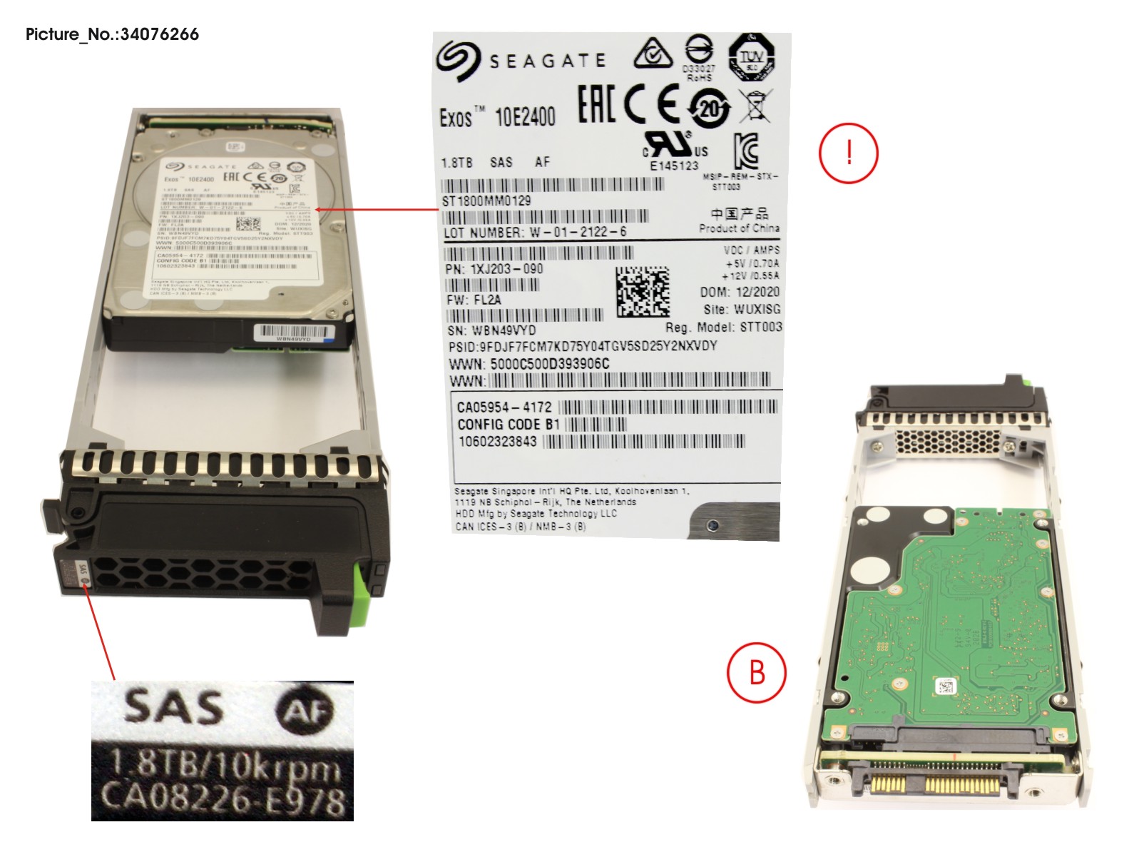 FUJITSU DX S3/S4 HD DRIVE 2.5' 1.8TB 10K