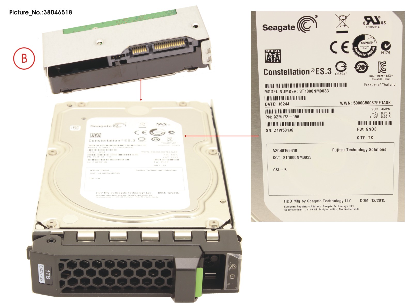 HD SATA 6G 1TB 7.2K HOT PL 3.5 BC HD SATA 6G 1TB 7.2K HOT PL 3.5 BC