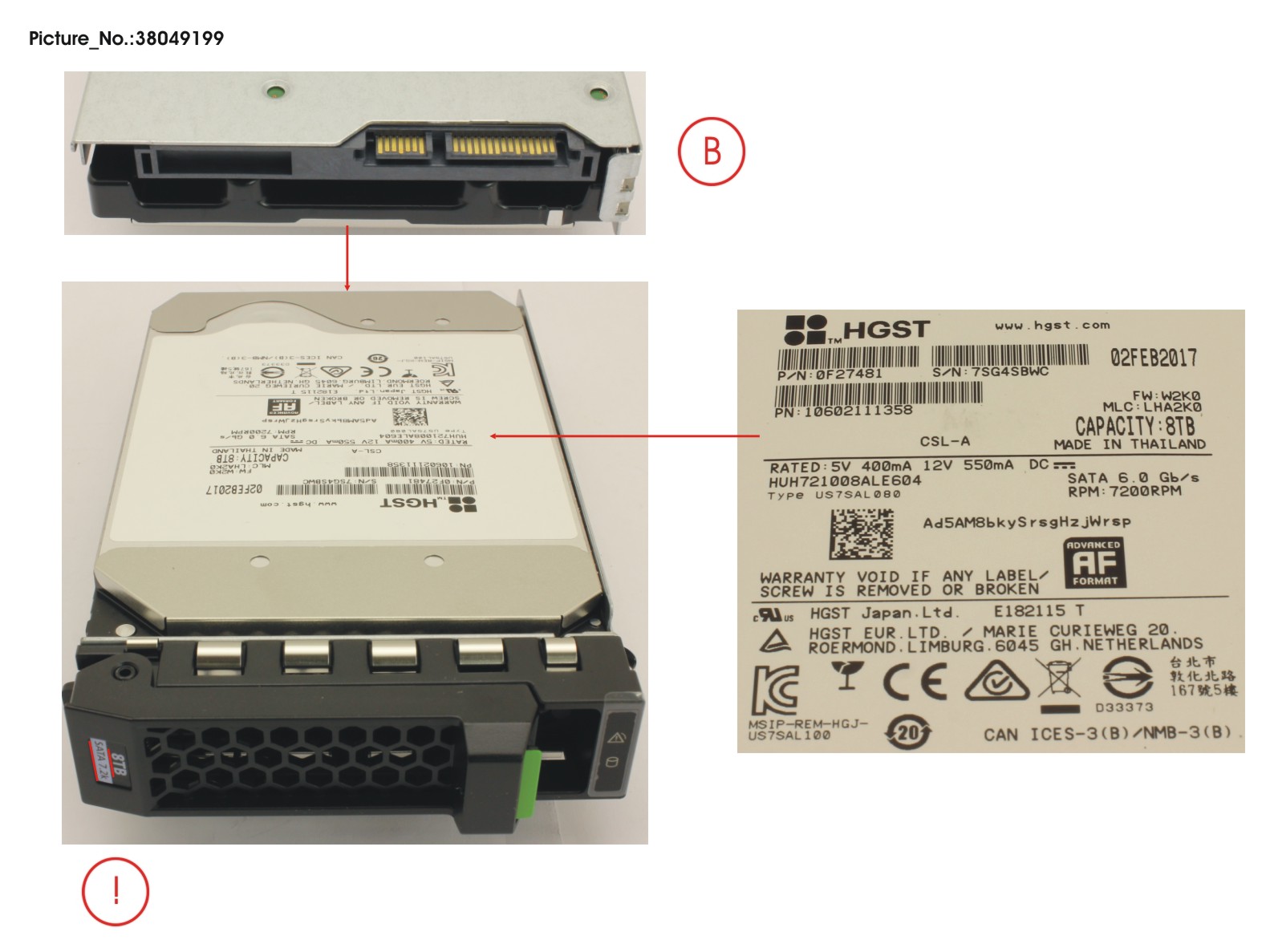 HD SATA 6G 8TB 7.2K 512E HOT P