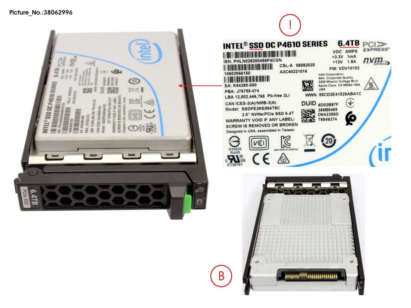 SSD PCIE3 6.4TB MIXED-USE 2.5 H-P EP