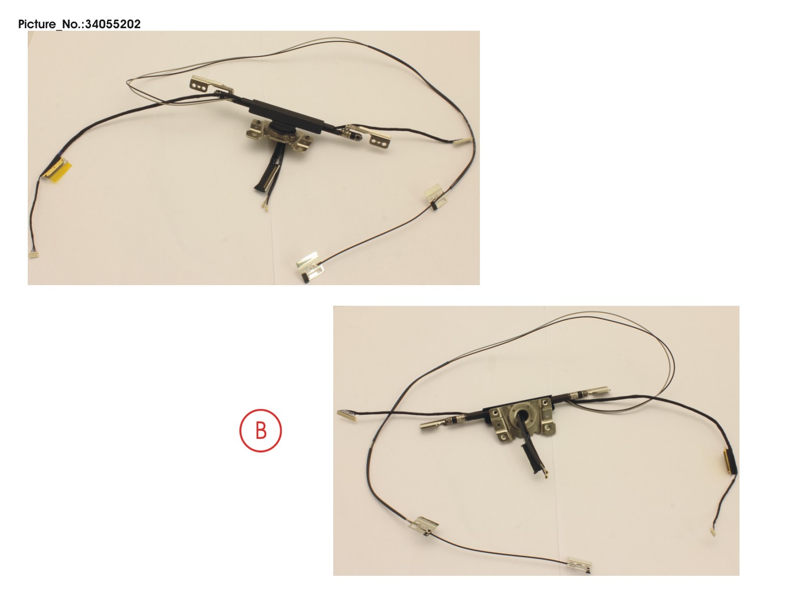 HINGE ASSY INCL. CABLESANTEN